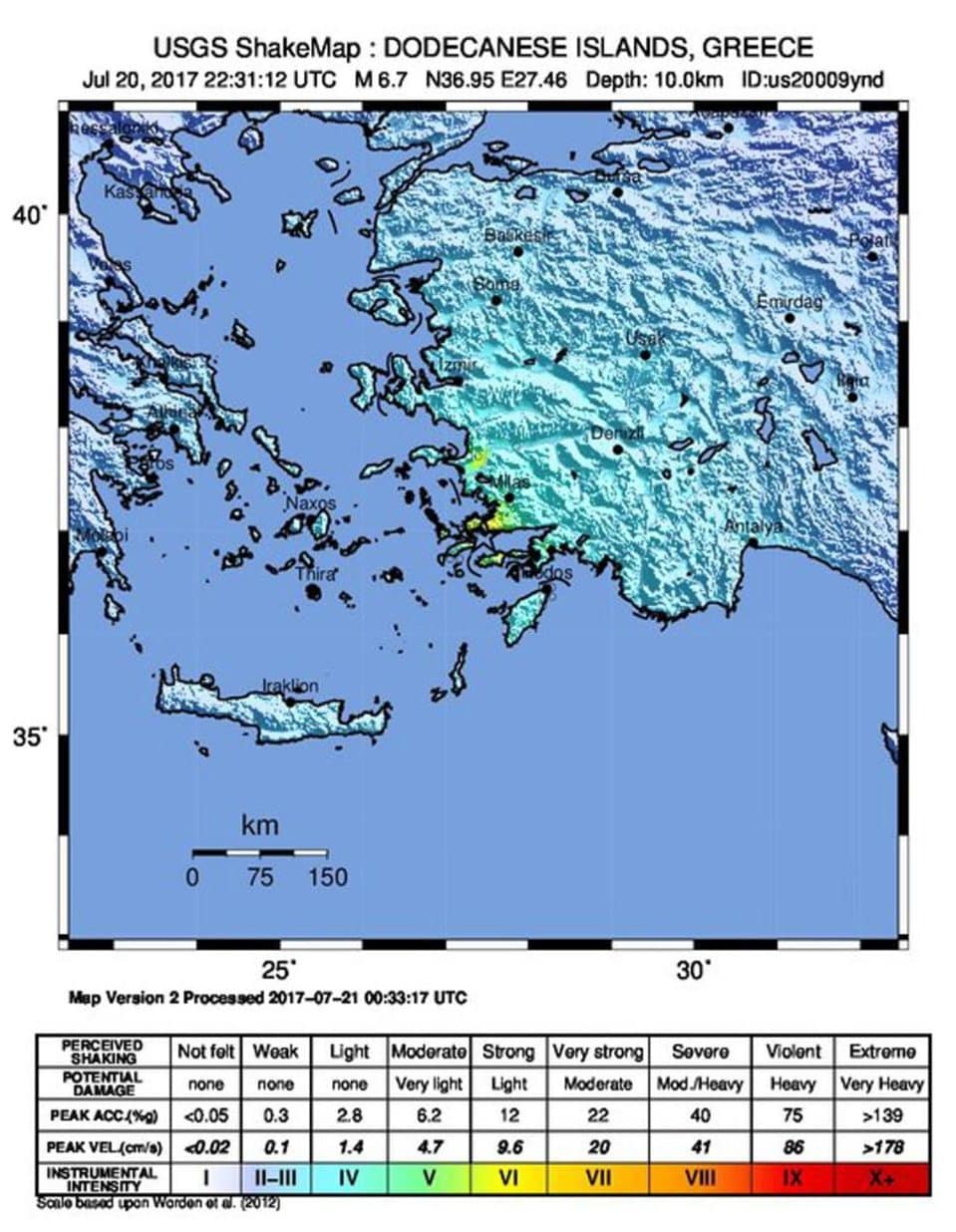 Location of quake